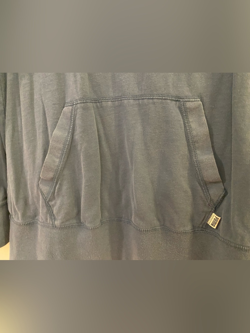 Puma 1/2 Button Up Hoodie Sz S Blue Kangaroo Pocket Drawstring - Picture 5 of 9